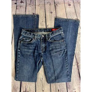 Vintage Express X2 Low-Rise Button-Fly Flare Jeans 0 Short